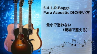 【初心者向け】5-4.L.R.Baggs Para Acoustic DIの使い方｜最小で迷わない（現場で整える）