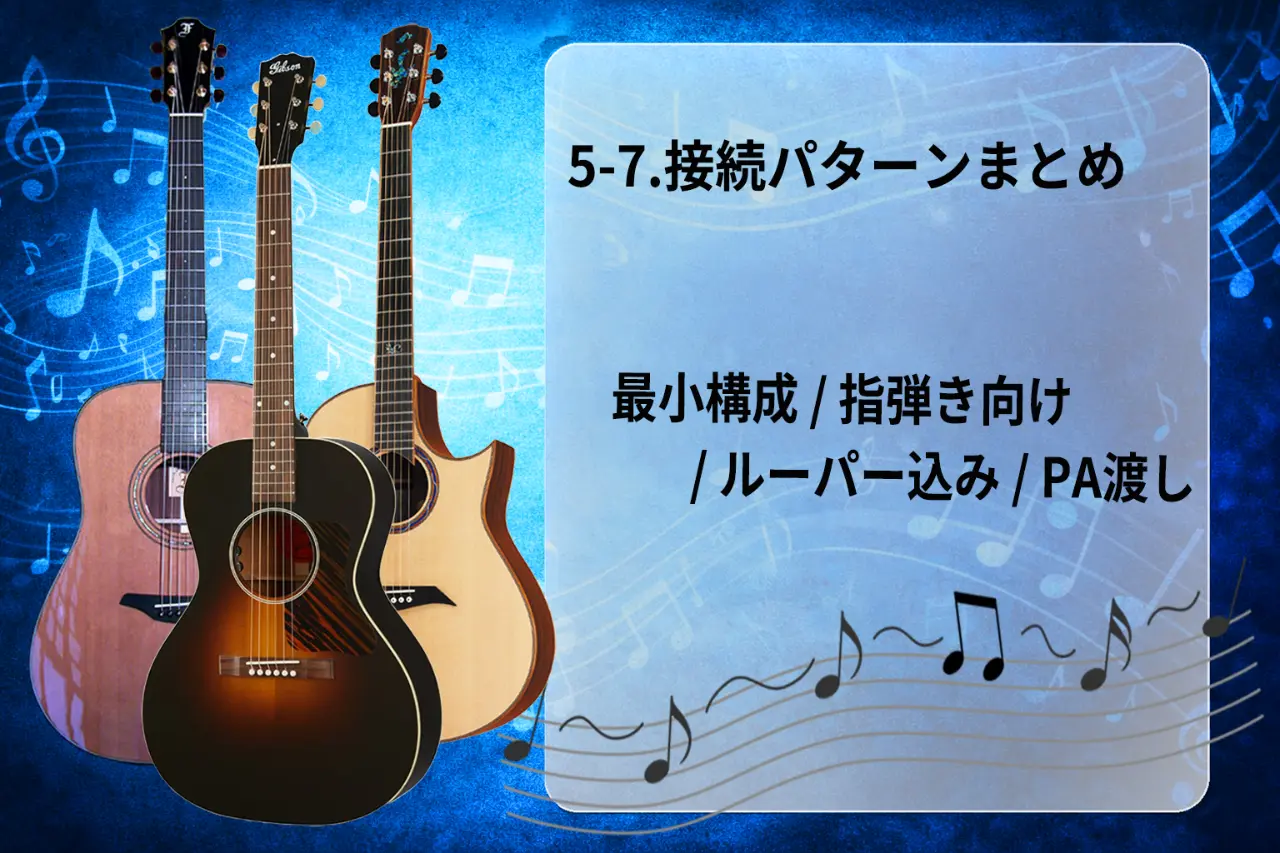 【初心者向け】5-7.接続パターンまとめ｜最小構成 / 指弾き向け / ルーパー込み / PA渡し